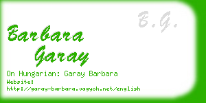 barbara garay business card